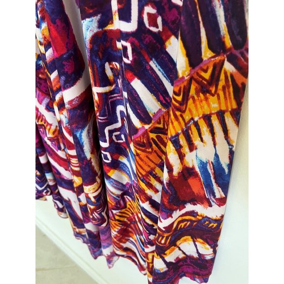 Cupio Halter Dress Sundress 14 Stretchy Geometric Summer Resort Coastal - Picture 7 of 12